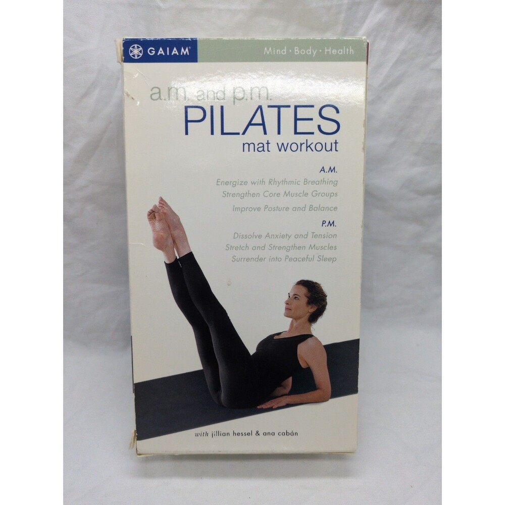 Gaiam A.M. And P.M. Pilates Mat Workout 2 Set VHS Tape